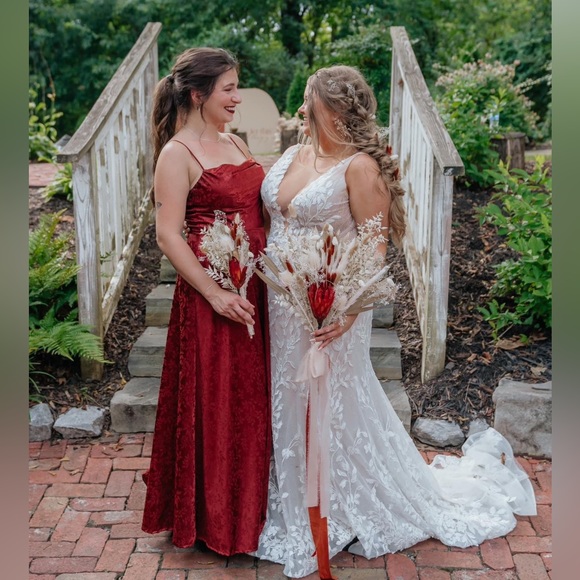 CELEBRATE DB STUDIO jacquard cowl neck bridesmaid dress F20573 Cinnamon small - Picture 9 of 9